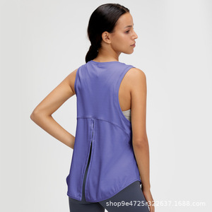 Manufacturer Customized Quick Dry Anti-shrink Custom Gym Workout women's breathable Sports Yoga Fitness Tank <b>Tops</b> For Women - Product Image 3