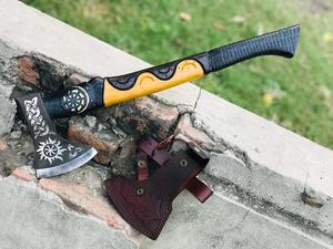 HACHE DE VIKING FORAGÉE À LA MAIN SUR MESURE TOMAHAWAK HACHETTE DE BARBE, HACHE DE CAMPING, HACHE DE PACK CADEAU - Product Image 3