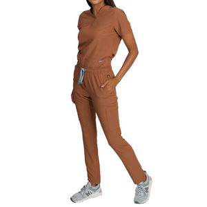 Conjunto de 2 piezas de uniforme médico para mujer, set de uniforme de enfermera y Hospital elástico personalizado, nuevo estilo, venta al por mayor, 2022 - Product Image 2