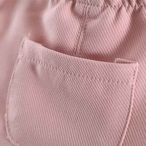 Conjunto de Ropa para Niñas al por Mayor, Hecho a Medida, 100% Algodón Ecológico, Dos Piezas, Blusa a Rayas y Pantalones con Tirantes, para Todas las Temporadas - Product Image 6