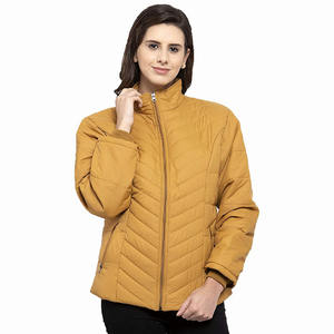 Chaquetas acolchadas de talla grande para mujer, chaquetas de invierno de tela de nailon con cremallera 2025, transpirables de gran tamaño a la moda - Product Image 3