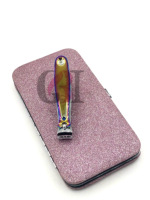 Nouveauté : Coupe-ongles incurvé professionnel en acier inoxydable japonais, couleur argent plasma arc-en-ciel, avec logo personnalisé