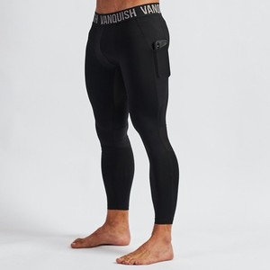 Leggings de sport OEM taille haute respirants et anti-transpiration pour hommes – Leggings de compression haute élasticité pour la gym - Product Image 3