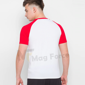 Camiseta con combinación de colores de diseño personalizado para hombre, camiseta con jersey de cuello redondo con diseño y marca personalizados - Product Image 2