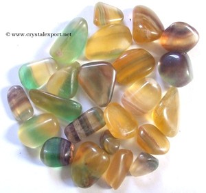 Avec une bonne qualité de Multy Fluorite Tumbled : Multy Fluorite Tumbled For Sale semi-précieux stone craft India - Product Image 1