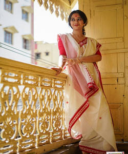 Sari en soie Banarasi Jacquard pour femmes, fête, festival, usage quotidien, soie de coton douce, multicolores, design moderne, vêtement ethnique - Product Image 2