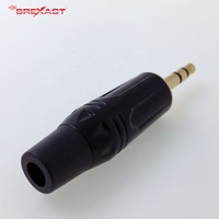 Connecteurs audio-vidéo professionnels SREXACT SP110AP-G-C81-BK, prise jack stéréo mini 3,5 mm, alliage de zinc plaqué or, noir, 3A