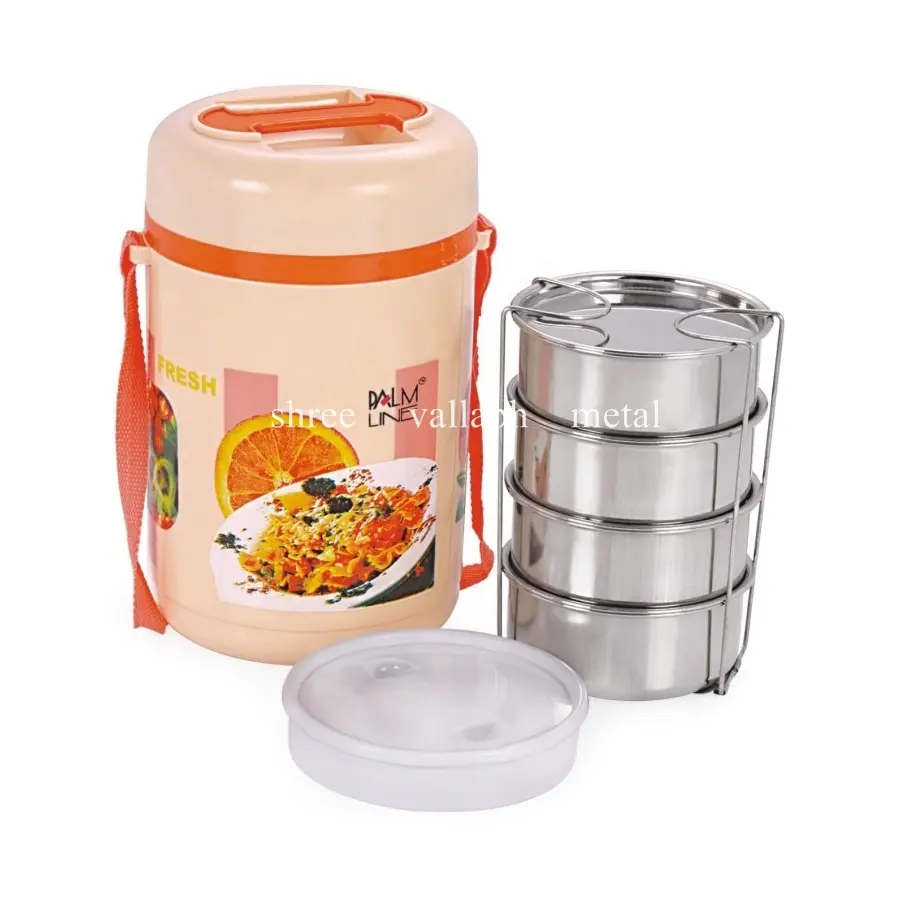 New arrival Insulated stainless steel food storage container lunch box cover by plastic