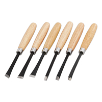 Ensemble de ciseaux à bois pour la sculpture en bois en gros, avec lames tranchantes, 6 pièces