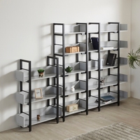 Étagères d'angle murales contemporaines en fer à 5 niveaux de qualité supérieure pour rangement de livres, mobilier de bureau à domicile et de salon, réglables, finition poudrée