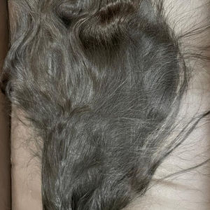 Perruque Lace Frontal Wig indienne naturelle, cheveux vierges, non traités, couleur naturelle 1B, Swiss Lace, Transparent, 13x4, qualité supérieure - Product Image 1