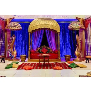 Divano e oggetti di scena per matrimoni musulmani tradizionali con sede d'amore Walima musulmana