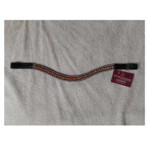 Banda para cejas de cuero de caballo de la calidad más fuerte con productos de caballo Premium decorativos de cristal ostentoso - Product Image 1