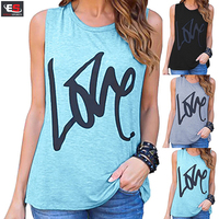 Meilleure Vente : Haut Basique Sans Manches pour Femme, Confortable, Col Rond, Décontracté, Broderie Unie, T-shirts Grande Taille 100% Coton Écologique