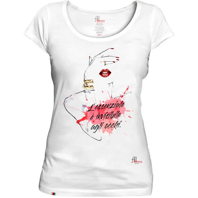 Woman Tshirt 100% cotton 160gr printed high quality made in italy new collection Essential