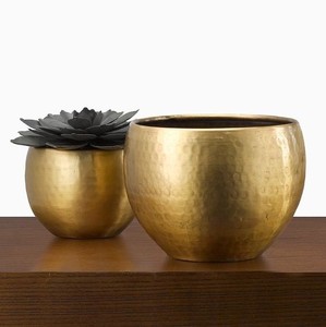 Jarrones de flores dorados y brillantes para decoración del hogar, jarrones de Metal con diseño de lujo moderno, para uso en bodas - Product Image 2