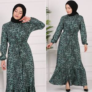 Nouvelle saison ethnique femmes robe à motifs ensemble turc islamique vêtements Abaya caftan dubaï arabe musulman islamique mode adultes - Product Image 3