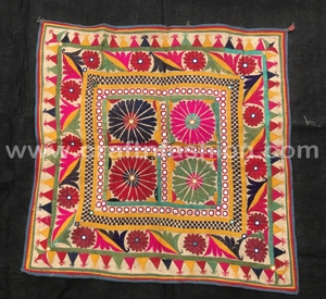 Kutch treo tường Thủ Công-tấm thảm thêu cổ điển-Tấm Thảm làm việc gương phóng túng mảnh Tường-trang trí nhà BOHO- - Product Image 4