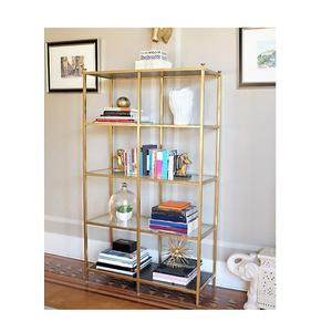 Attractive Design Iron <b>Gold</b> Color <b>Bookcase</b> With Highest Quality Customized Size and Shape <b>Bookcase</b> Rack for Hot Sale - Product Image 6