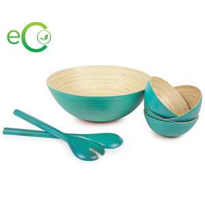 Vente en gros 100% de bols en bambou filé écologique, assiettes gravées au laser, logo personnalisé, technique de camping, fête, bambou de haute qualité - Product Image 2