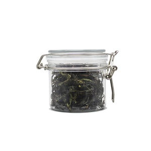 Wide Mouth Hermetic 350ml PET Plastic <strong>Black</strong> Tea Round Storage Jar <strong>Container</strong> With Lid Airtight Food Jar Copper Swing Top - Product Image 1