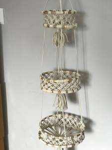 De alta calidad de Tejido estilo cuerda de cáñamo de carretera de suspensión de planta de algodón de mejor venta cesta colgante, pote de flor - Product Image 4