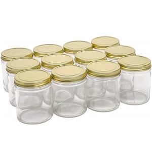 Bocaux rondes en verre transparent peint, pièces, <span class=keywords><strong>4</strong></span> oz, pour la fabrication de bougies - Product Image 1