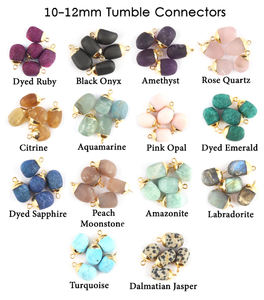 จี้เงินจี้เดี่ยว12-10มม. เคลือบทองเหลืองชุบทองอัญมณีสีดำธรรมชาติชุบทองเหลือง - Product Image 2