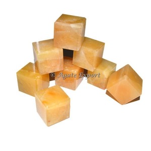 Cubes de pierres précieuses d'aventurine jaune naturelle, vente en gros - Product Image 1