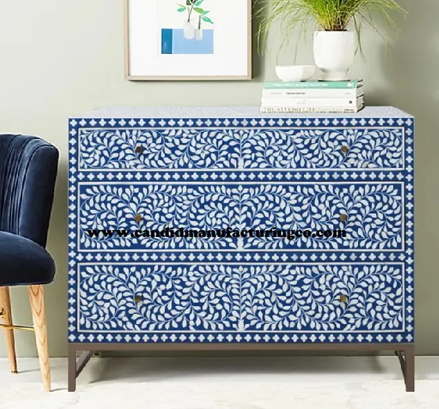 Bone Inlay Furniture Luxury Bone Inlay Furniture Bone Inlay Drawer Chest of Drawers Black Floral Furniture