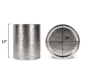 โต๊ะข้างโลหะรูปทรงกระบอกทนทานและหรูหราเหมาะสำหรับห้องนั่งเล่นห้องนอนหรือลานเพิ่มสไตล์ - Product Image 3