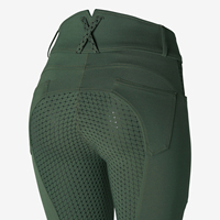 Culotte d'équitation équestre extensible dans les 4 sens pour femmes Collants en silicone à siège intégral avec poches pour téléphone Leggings/vêtements occidentaux