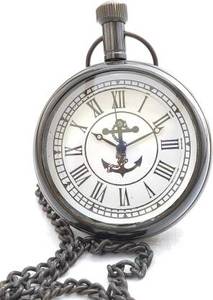 Tanghi — montre de poche en laiton Antique, tenue indienne, finition Antique, avec longue chaîne, CHLW009 - Product Image 2