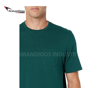 Camiseta de gimnasio ajustada para hombre con manga corta de algodón/poliéster tejido de punto camiseta de entrenamiento informal para culturismo y Fitness - Product Image 3