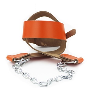 Arnés de piel auténtica para levantamiento de pesas, para gimnasio, cuello y cabeza - Product Image 5