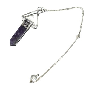 Barrette de pendule en améthyste faite à la main, 1 pièce, pyramide d'améthyste - Product Image 1