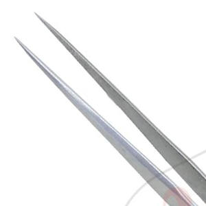 Extensiones de pestañas de acero inoxidable, pinzas finas de aislamiento recto en Color satinado, Etiqueta Privada, pinza - Product Image 3