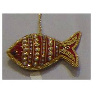 Handmade Christmas Hanging Ornament Beautiful Fish Shape Gift - Product Image 1