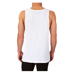 Camiseta sin mangas para hombre, blanca, 100% algodón, ecológica, transpirable, de secado rápido, cuello redondo, lisa, informal, de punto. - Product Image 4