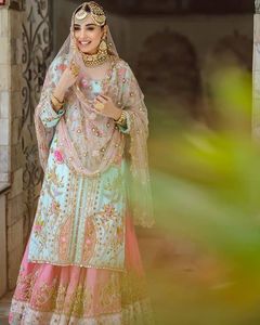 ชุดเดรส Lehenga อินเดีย/ปากีสถานหนักมากพร้อมงานตัดเย็บที่สวยงามสำหรับงานแต่งงาน/ปาร์ตี้-2020 - Product Image 1