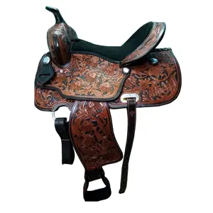 Western Barrel Leather Horse Saddle Set Suppliers