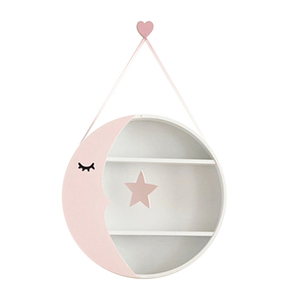 Kệ Treo Tường Hình Mặt Trăng Cho Trẻ Em, Kệ Hình Tròn Không Cần Khoan, Dùng Cho Phòng Ngủ Trẻ Em - Product Image 2