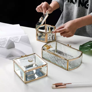 กล่องเครื่องประดับแก้วเงินหรูหราส่วนบุคคลพิมพ์โลโก้ที่กำหนดเอง - Product Image 5