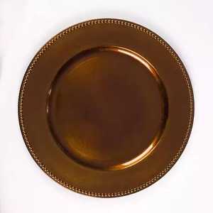 Barato al por mayor de la decoración de la boda de oro simple elástico y sin cargador de placas - Product Image 2