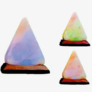 Himalayan Rock Salt Lamp Crystal Pink Healing Ionizing Lamps Colour Changing