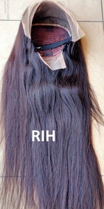 Peluca de cabello humano virgen liso, pelo brasileño sin procesar, 100% sin procesar, con encaje Frontal, precio al por mayor - Product Image 5