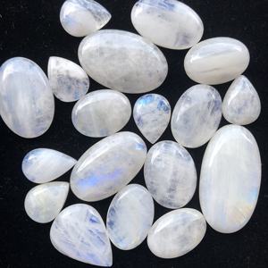 Piedra lunar arcoíris natural de 20mm y 40mm, pera ovalada, tamaño libre, cabujón pulido suave, piedra preciosa suelta a precio de mayorista, compra online - Product Image 2