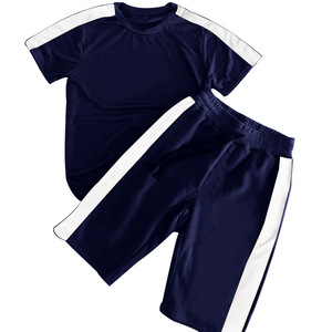 2021 Men T-Shirts 2 Piece Sets Summer Cotton Short Sleeve T Shirts+Shorts - Product Image 5