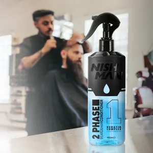 Flexible & Shinny For Dry Damaged Hair Usable Nishman 2 Phase Beard & Hair Care Conditioner With Keratin