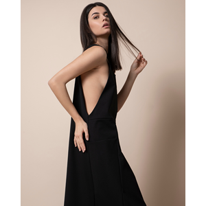 SM Tablier de qualité supérieure italien 100% avec larges bretelles, poches et longue pliure centrale, emmanchures larges, idéal pour la journée - Product Image 5